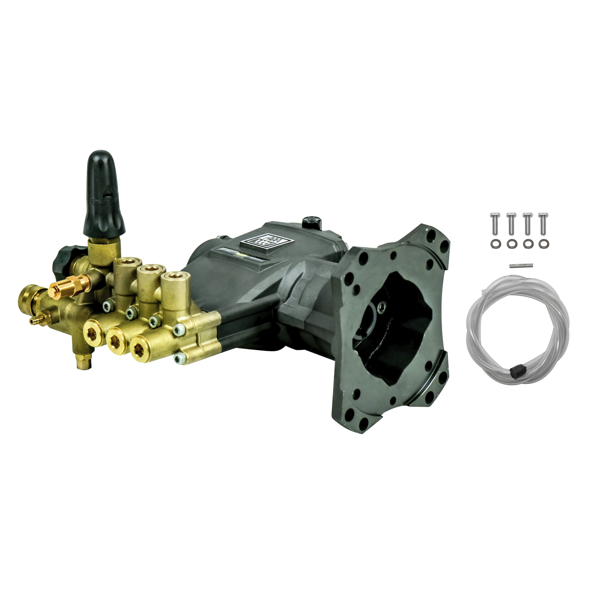 AAA Triplex Pressure Washer Pump Kit, 4400 PSI, 4 GPM, 1'' Horizontal Shaft Replacement Pump for Gas Pressure Washers
